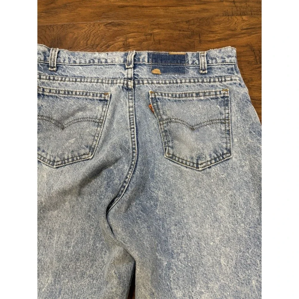 Vintage Levi’s 517 32x32 Orange Tab Acid Wash Jeans 90s USA Denim Faded